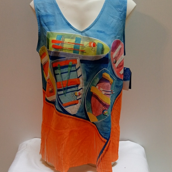 Ellen Negley pleated tank - Picture 1 of 7